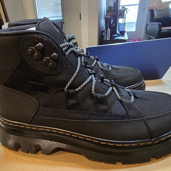 Dr. Martens Boury Boots Black Extra Tough 50/50 Men’s Size 12 COMBAT NEW - Picture 1 of 14